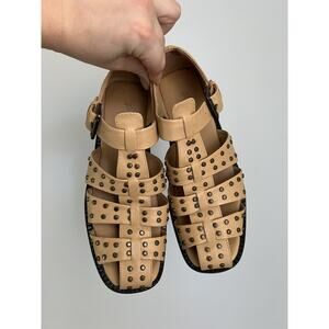 Paula Torres womens leather sandals size 7